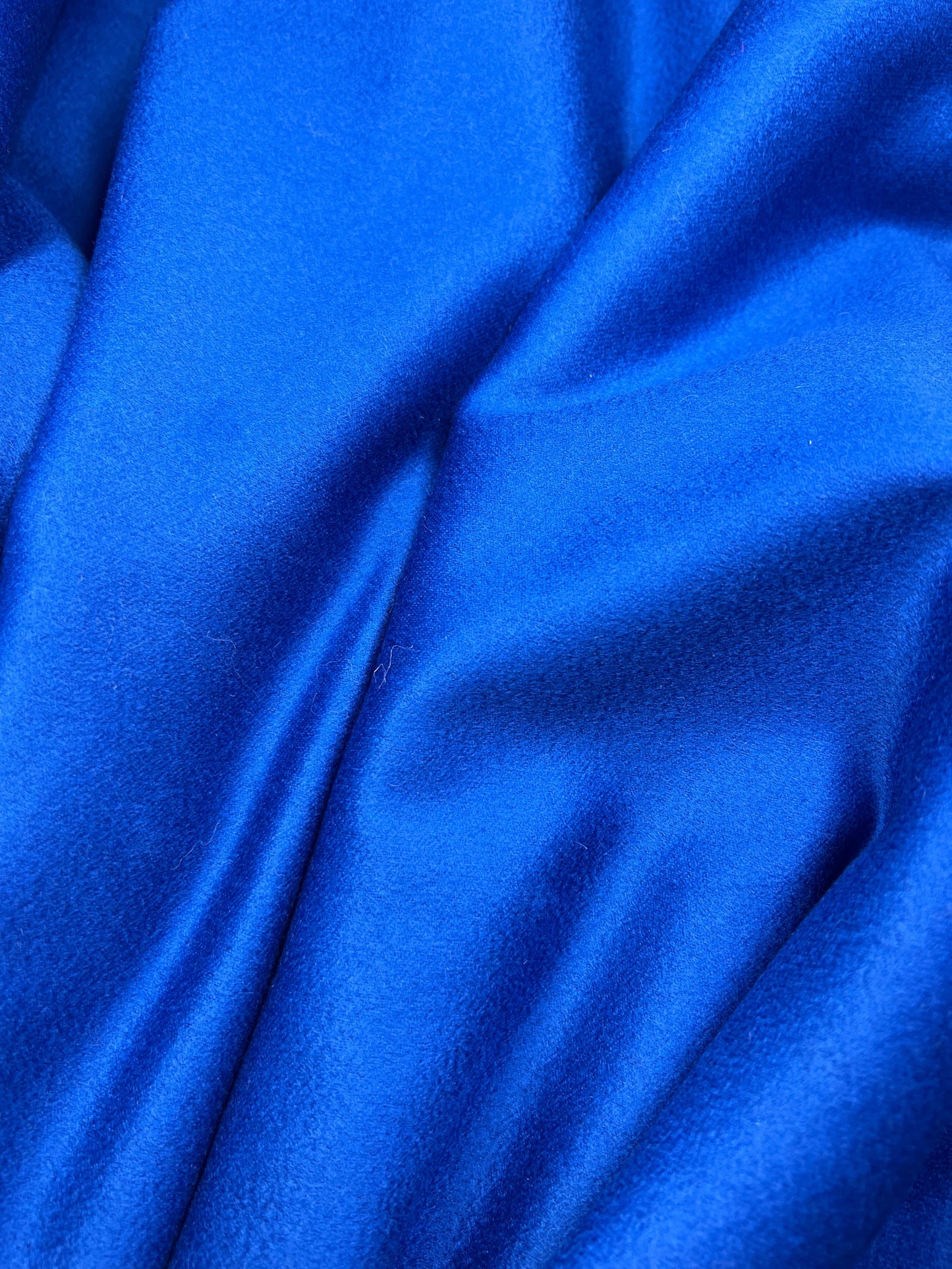 Pure Cashmere Fabric, Blue fabric woven in ITALY, Soft Material for Luxury Jacket, 152cm wide, Lot 2,60m (2.84yard)