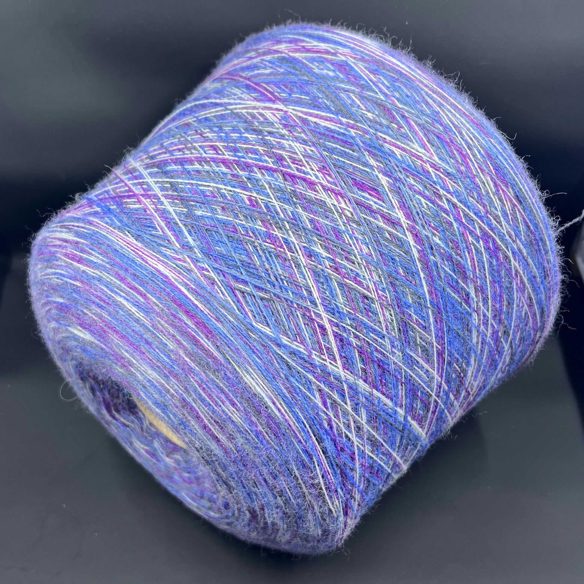 Merino Wool Yarn 100%, Merinos Stampa PROFILLO , Color Stampa Bluette, Yarn on Cone. Italian Lace Yarn. Hand and Machine Knitting. Fiber: 100% Merino Wool Yarn.  Nm 2/30.  Reference: Merino Fine Wool Yarn 100%, Merinos Stampa PROFILLO. Nm 2/30. Italian Lace Yarn, Machine knitting, Hand Knitting.