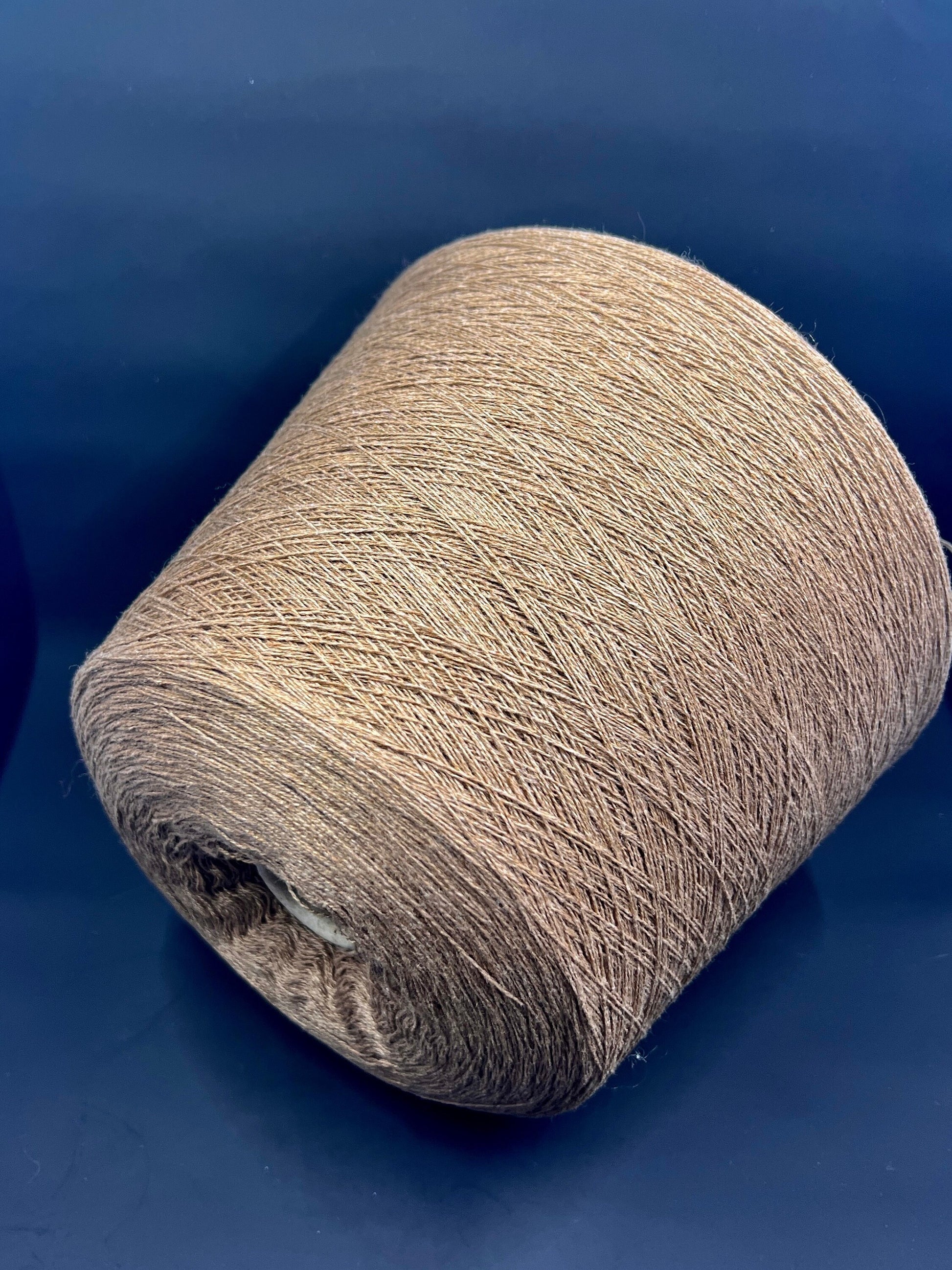 Cashmere Yarn Loro Piana. Cashmere Yarn for Hand & Machine Knitting.  Fiber: 100% Cashmere Yarn. Yarn Colour: Cammel Scuro.  This is a very soft pure cashmere yarn. Reference: Loro Piana, Nm 2/27