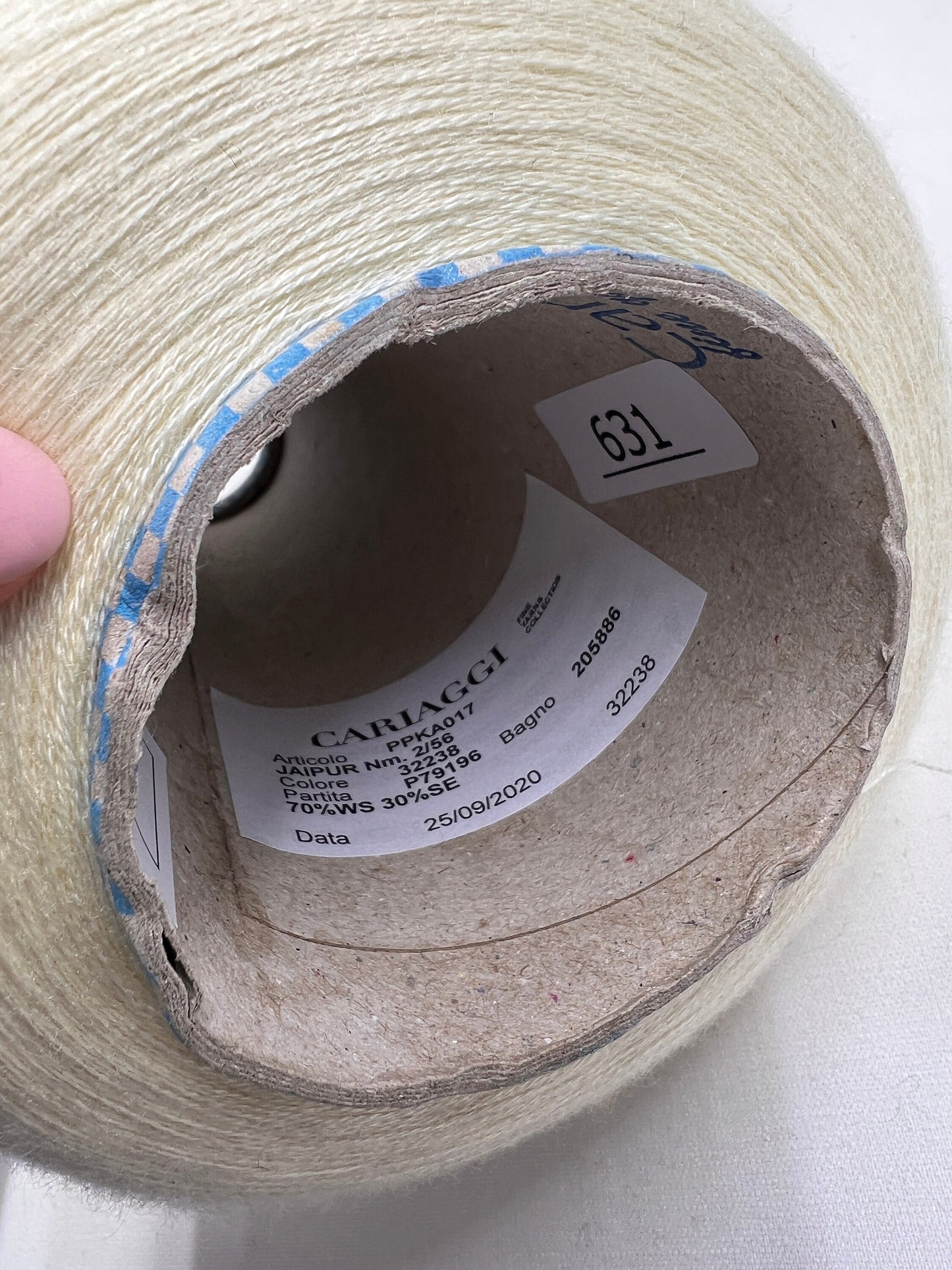 Cashmere Yarn 70%, Silk Yarn 30%, Cariaggi Jaipur, art: PPKA017, colore White Milk