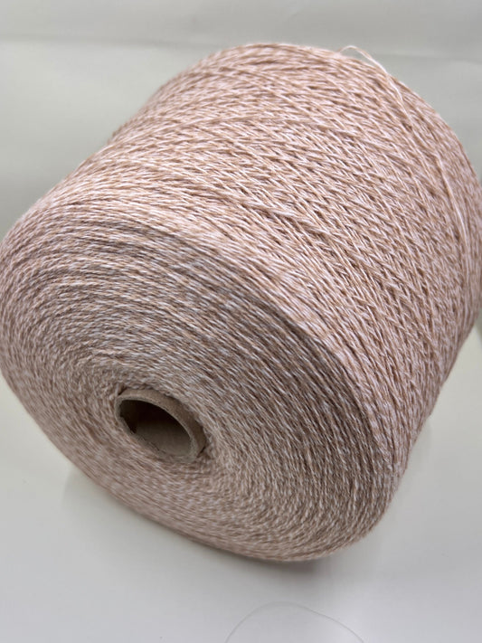 Merino Wool Yarn 100%, Yarn on Cone. Italian Lace Yarn. Hand and Machine Knitting. Fiber: 100% Merino Wool Yarn. Silte Mouline. Nm 2/15000. White/Beige.