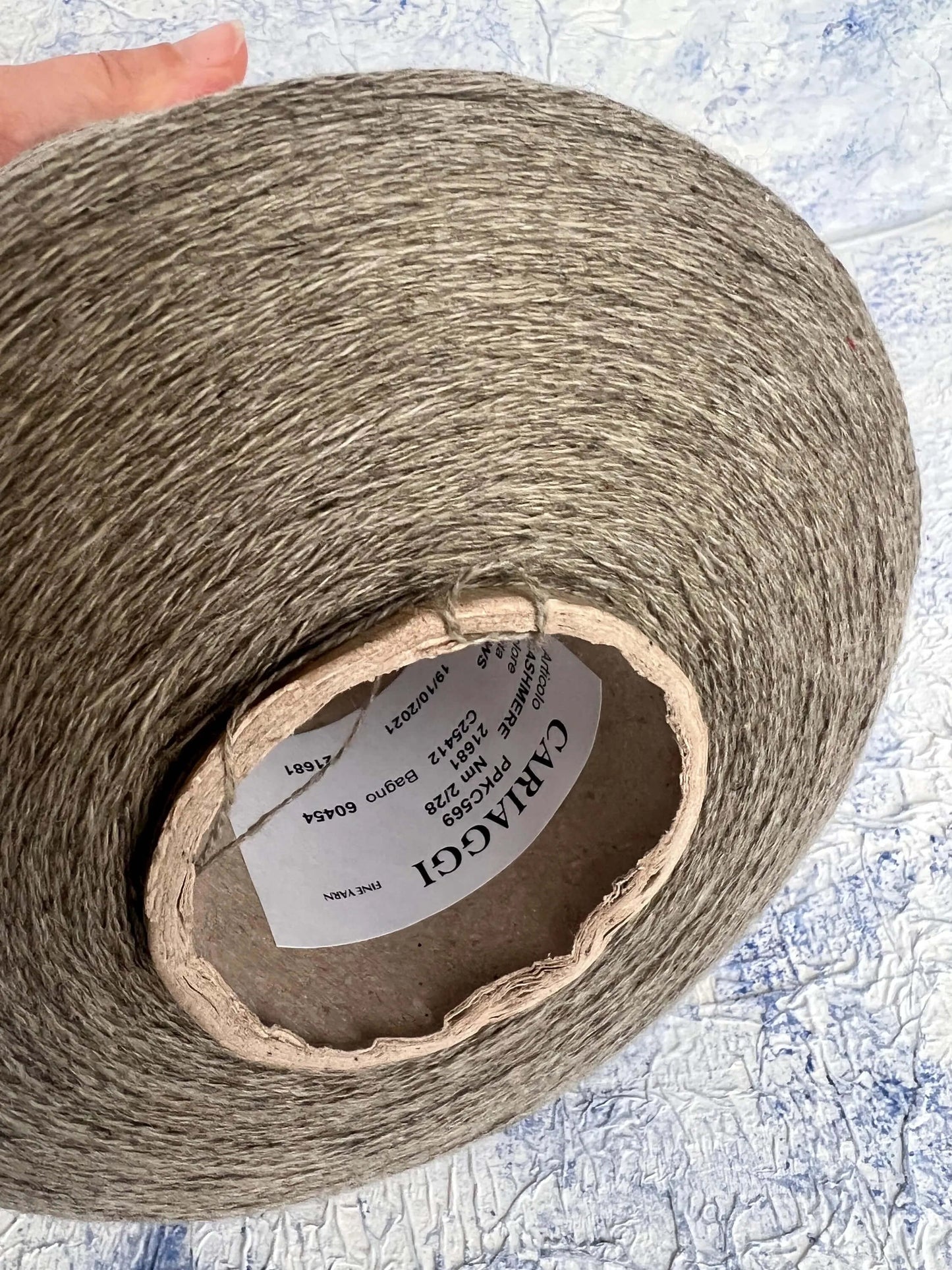 Cashmere Yarn 100%, Cariaggi Yarn, Yarn for knitting. Aqua Gray.Per 100 gr