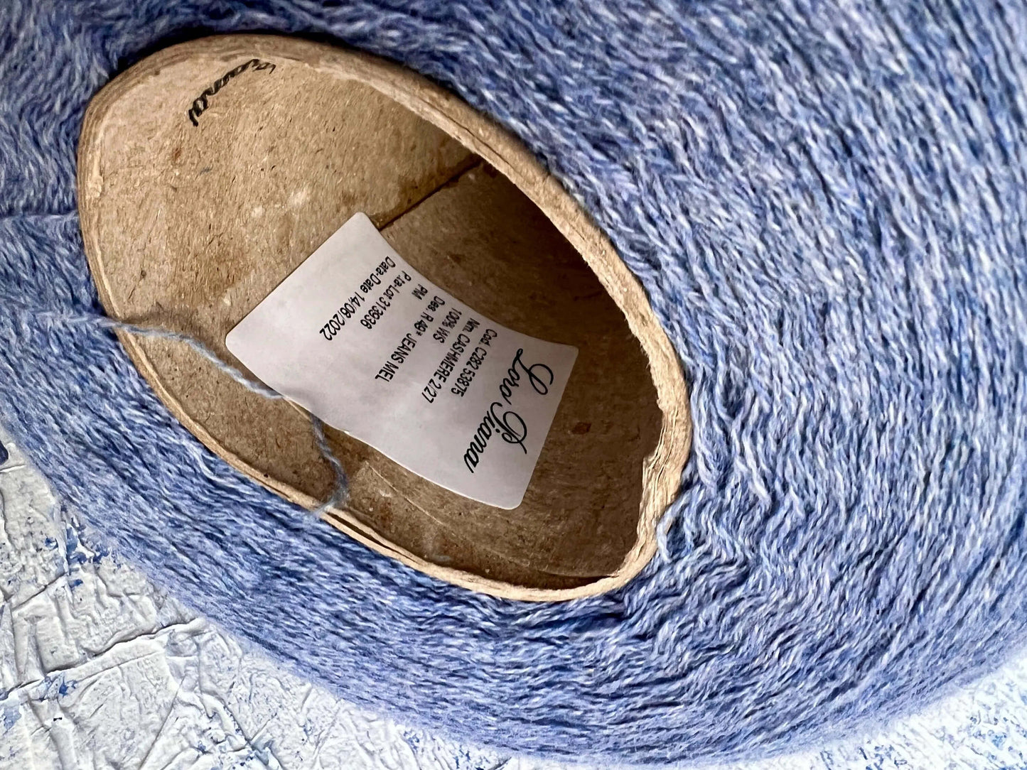 Cashmere yarn 100%, Loro Piana yarn C282 53875, Jeans Mel. Per 100 gr