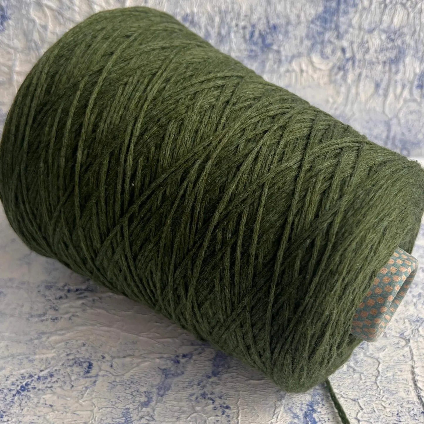 PIUMA Cashmere Yarn 100%, Yarn by Cariaggi. Yarn on Cone, Color Green. Per 100 gr