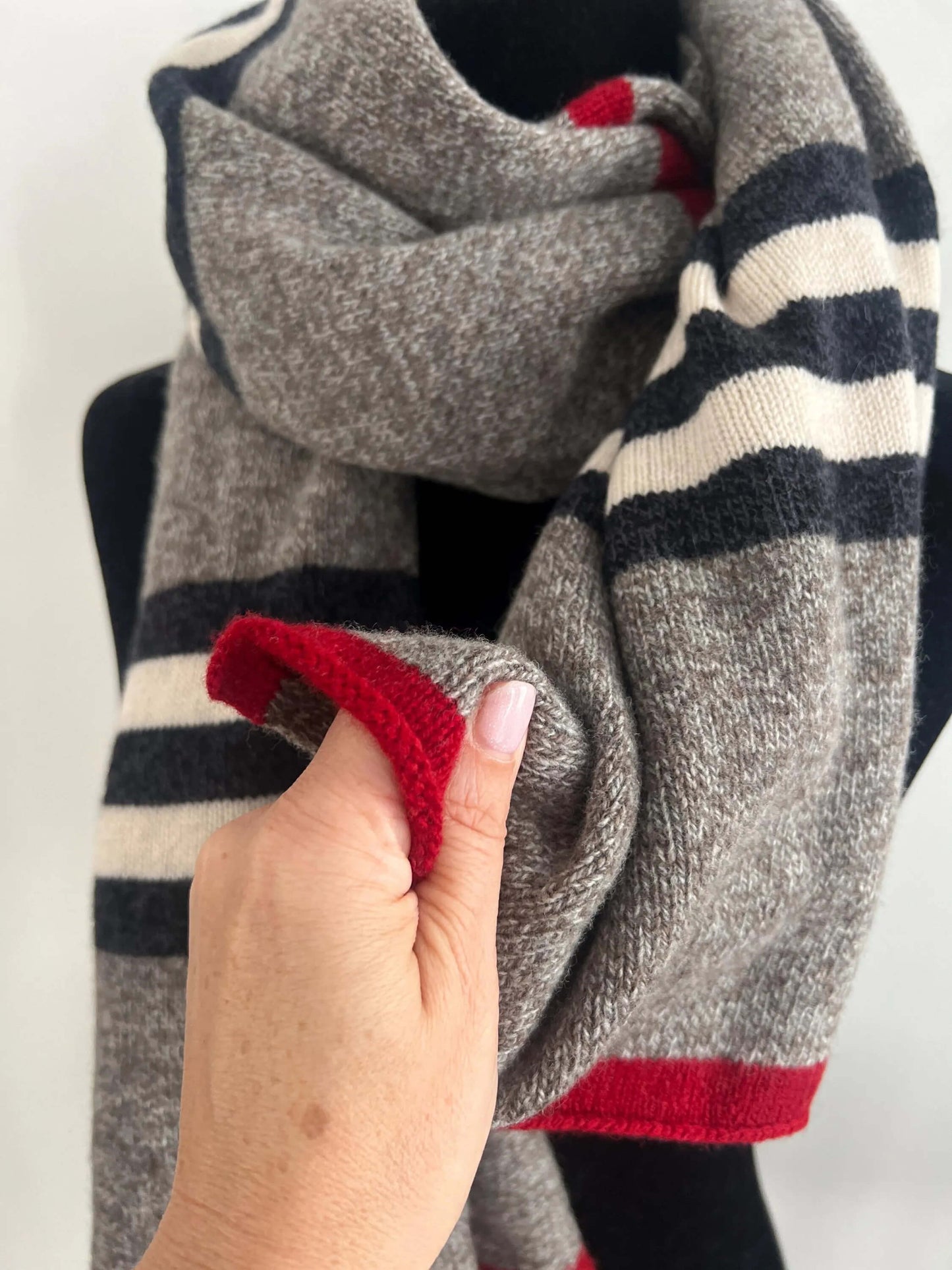 Soft merino wool handmade scarf Long merino neck wrap Perfect Christmas gift