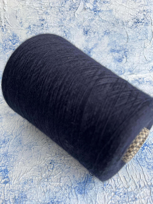 Cashmere yarn 70%,  Silk yarn 30%, Cariaggi Jaipur, color Dark Blue. Per 100 gr