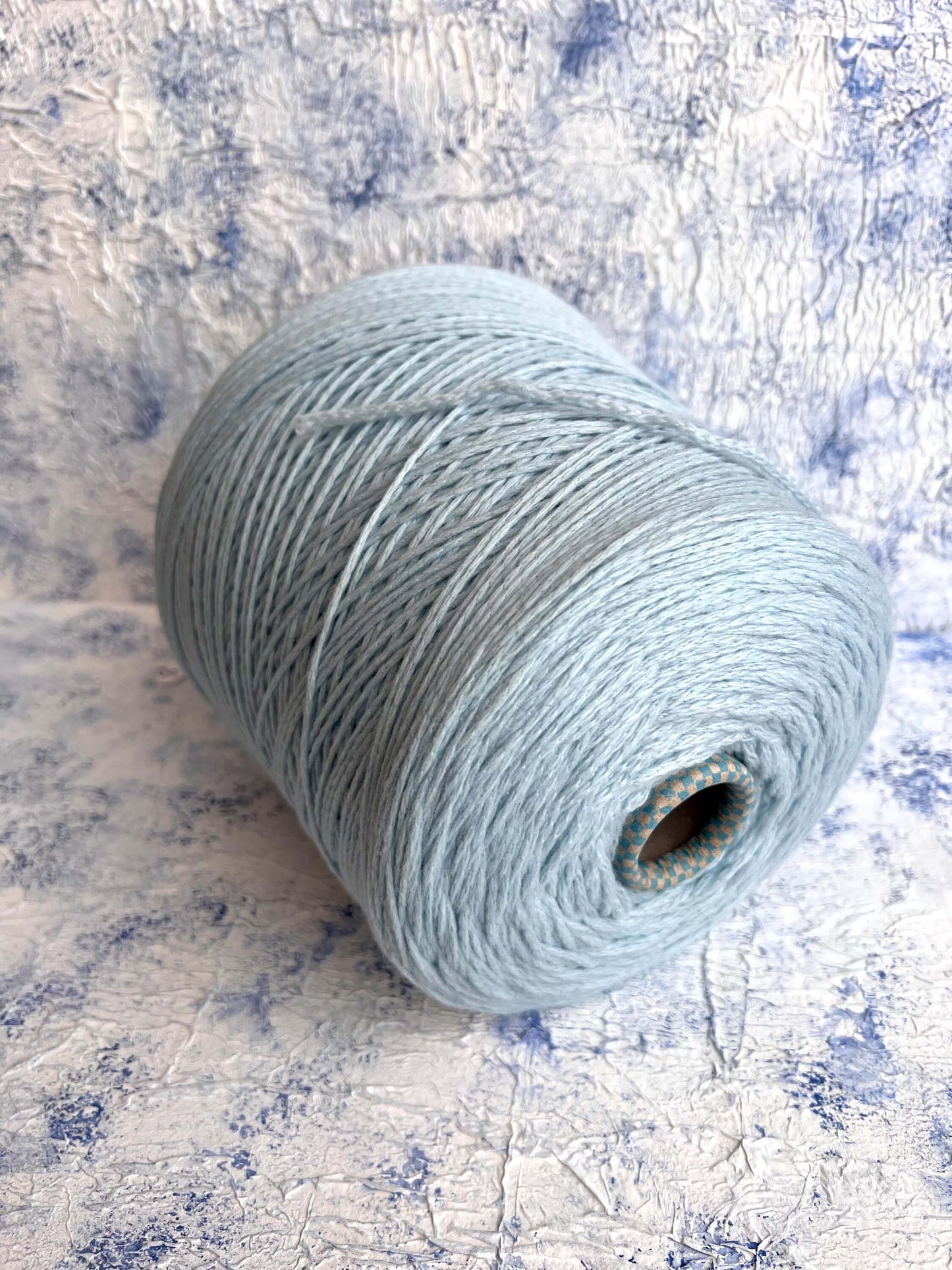 PIUMA Cashmere Yarn 100%, Yarn by Cariaggi. Yarn on Cone, Color Light Blue. Per 100 gr