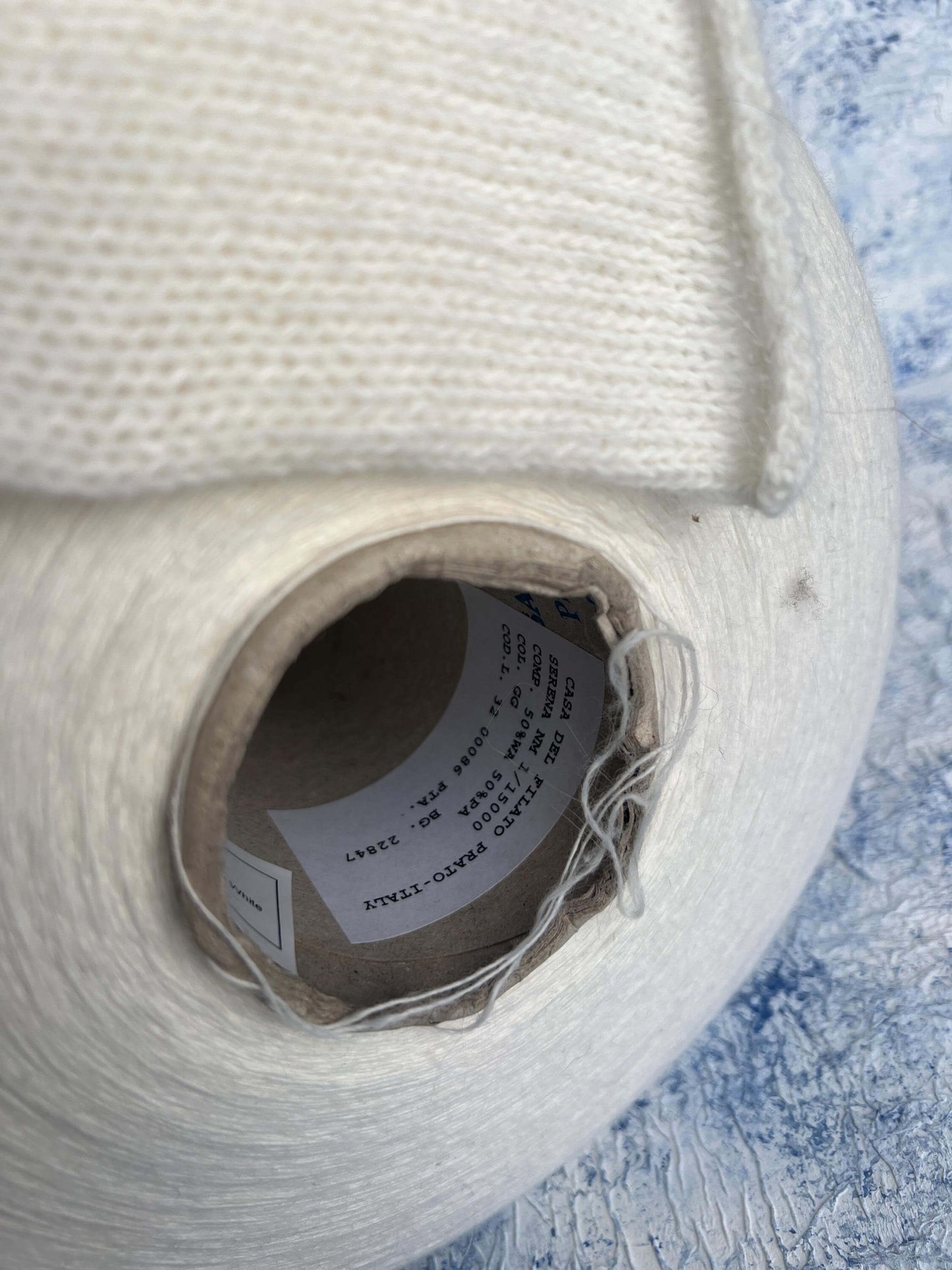 Angora Yarn 50%, 50% Pa yarn, Serena, Color-White. Per 100 gr