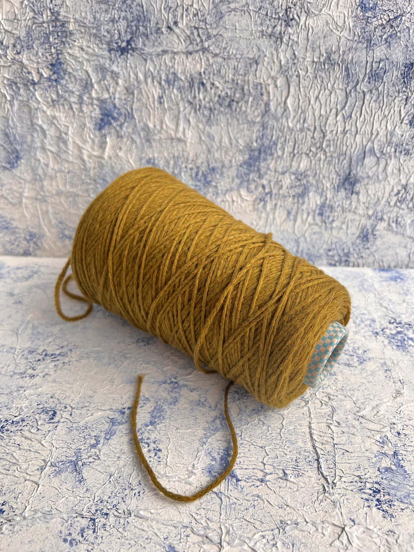 PIUMA Cashmere Yarn 100%, Yarn by Cariaggi. Yarn on Cone, Color Olive. Per 100 gr