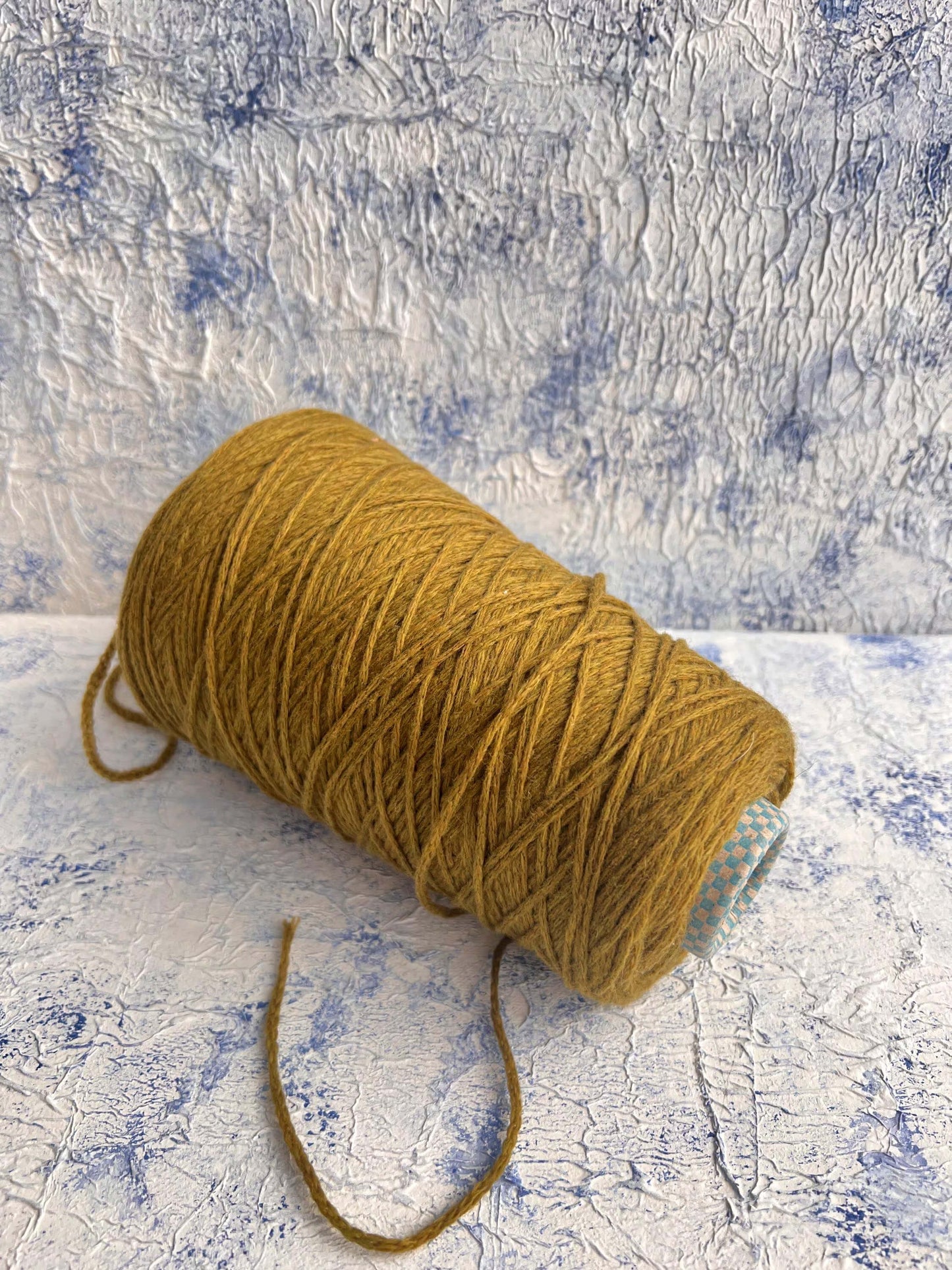 PIUMA Cashmere Yarn 100%, Yarn by Cariaggi. Yarn on Cone, Color Olive. Per 100 gr