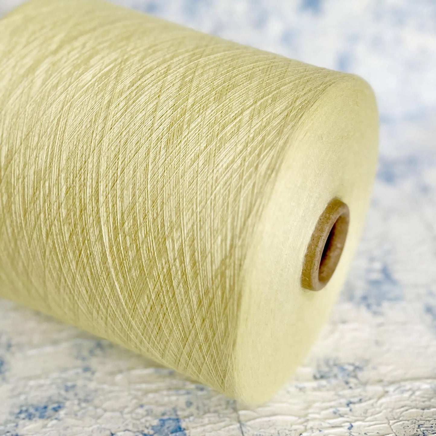 Cashmere 70% and Silk 30% Yarn on Cone, Loro Piana-Royal, Color Lemon.Per 100 gr