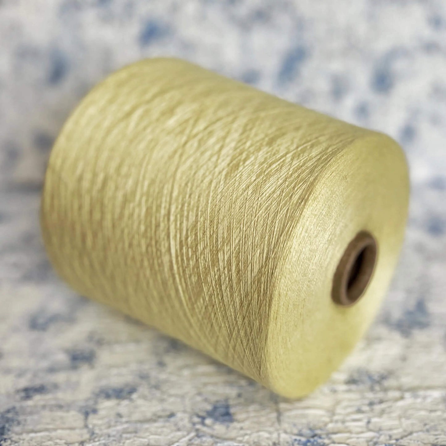 Cashmere 70% and Silk 30% Yarn on Cone, Loro Piana-Royal, Color Lemon.Per 100 gr