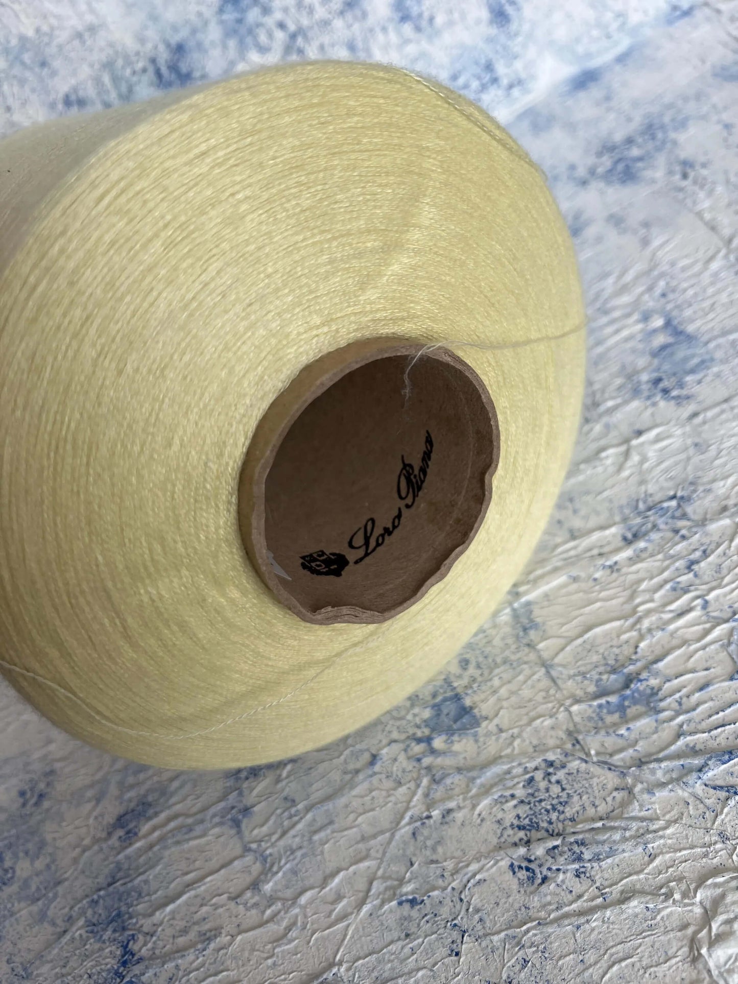 Cashmere 70% and Silk 30% Yarn on Cone, Loro Piana-Royal, Color Lemon.Per 100 gr