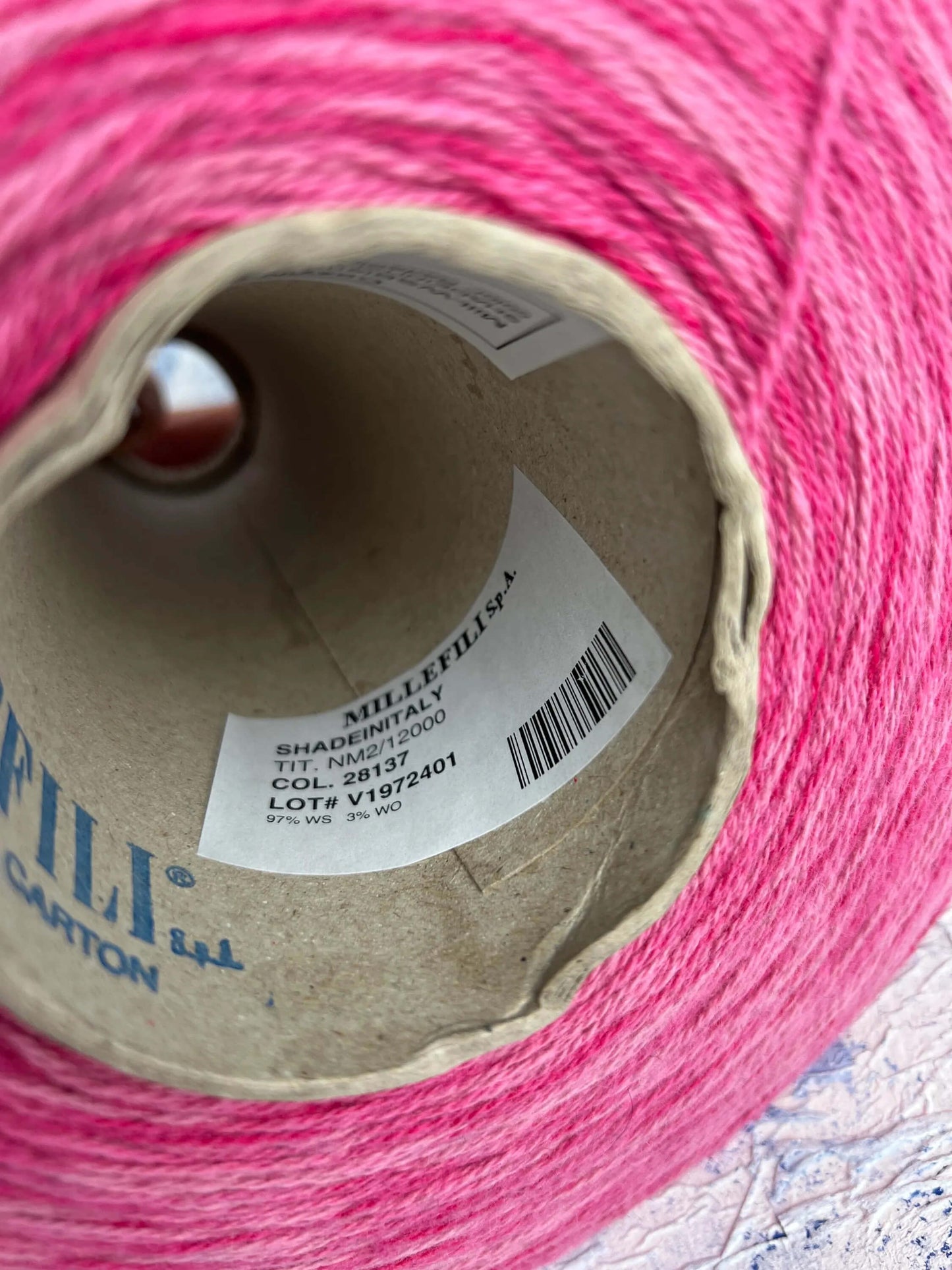 97% Cashmere, 3% Wool Yarn – Red & Pink, Per 100 gr