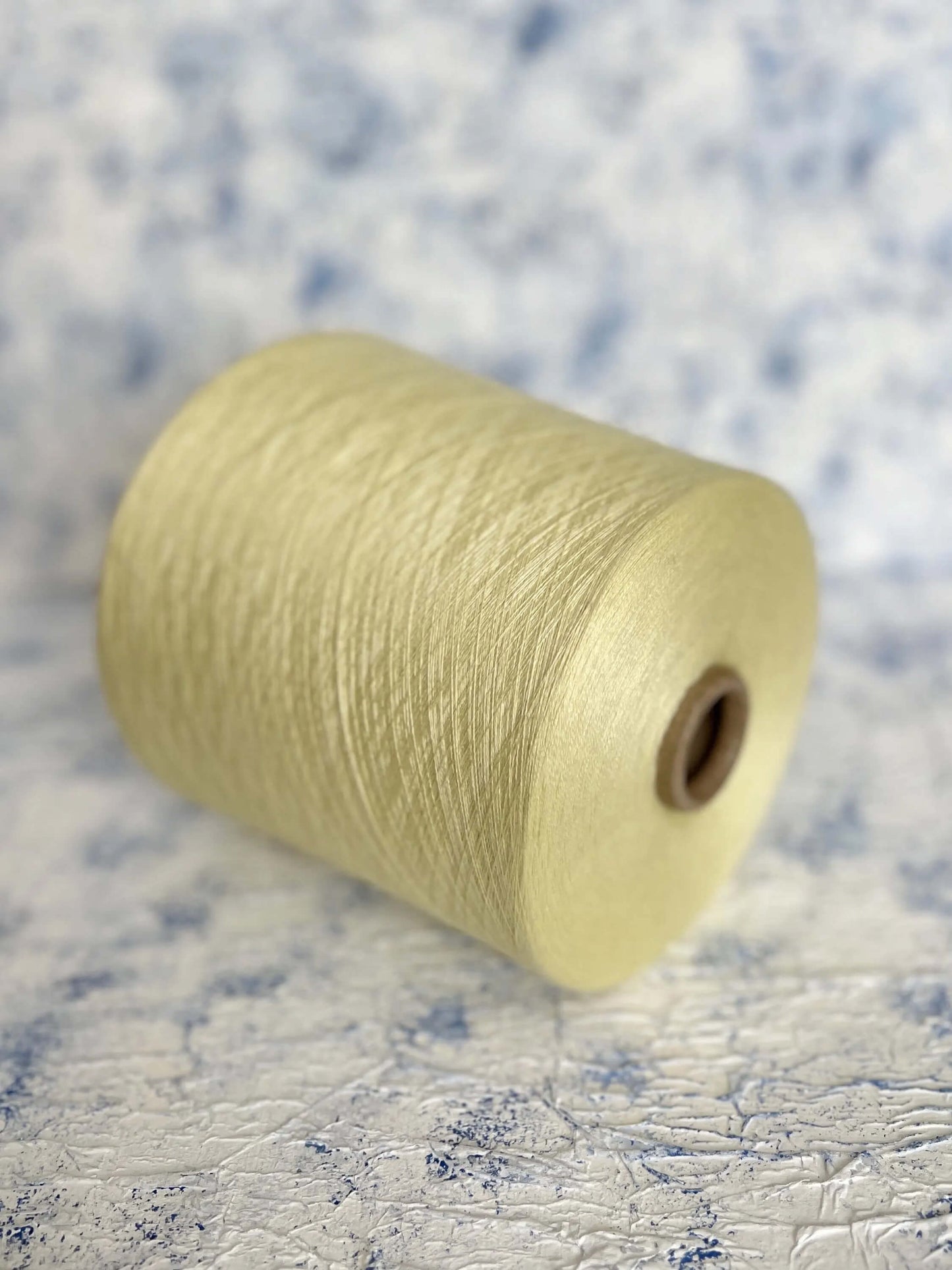 Cashmere 70% and Silk 30% Yarn on Cone, Loro Piana-Royal, Color Lemon.Per 100 gr