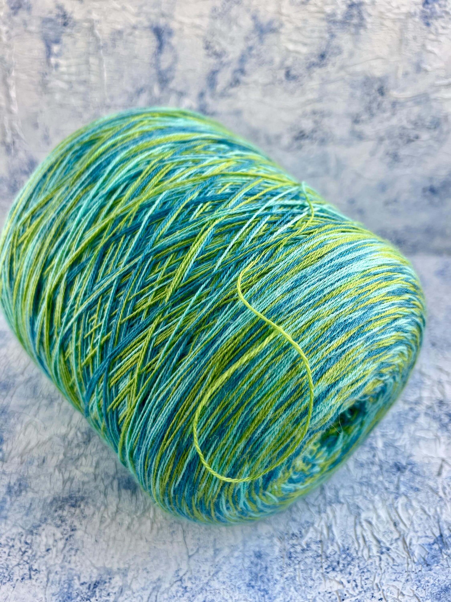 Merino wool yarn 100%, Missoni yarn - Blue&Green&Yellow. Per 100 gr