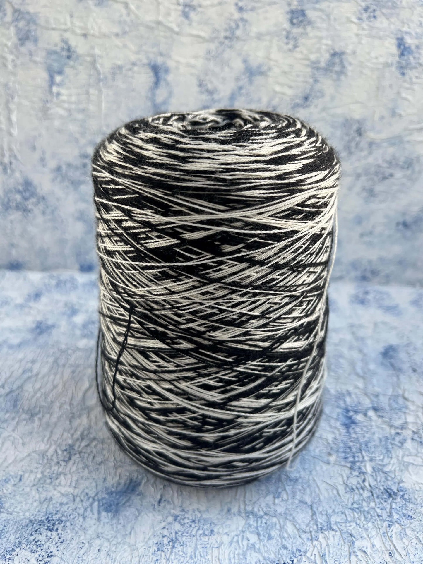 Merino Yarn 100% Missoni wool yarn on cone. Black&White. Per 100 gr