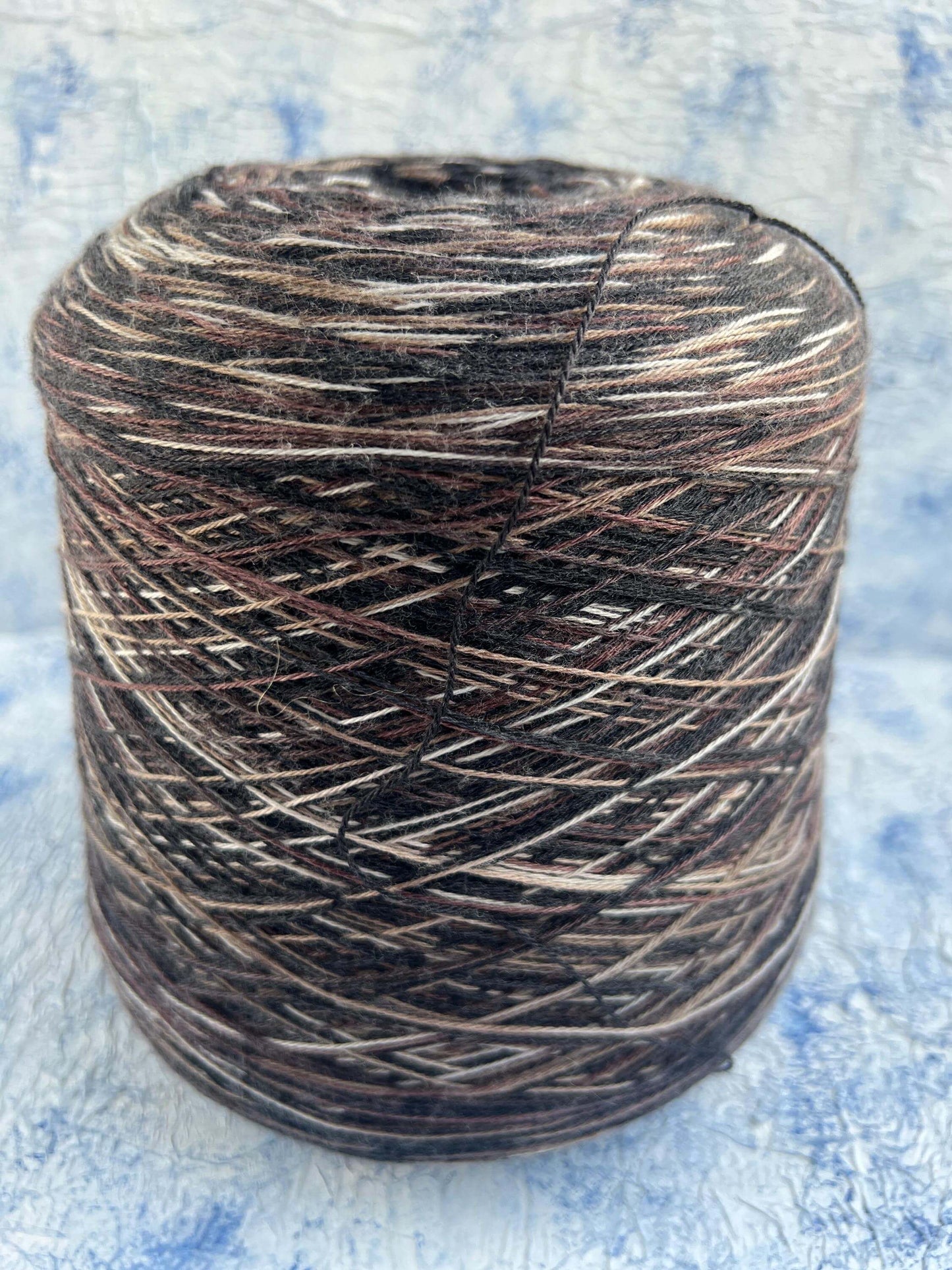 Merino Yarn 100% Missoni yarn for knitting - Black&White&Brown.Per 100 gr