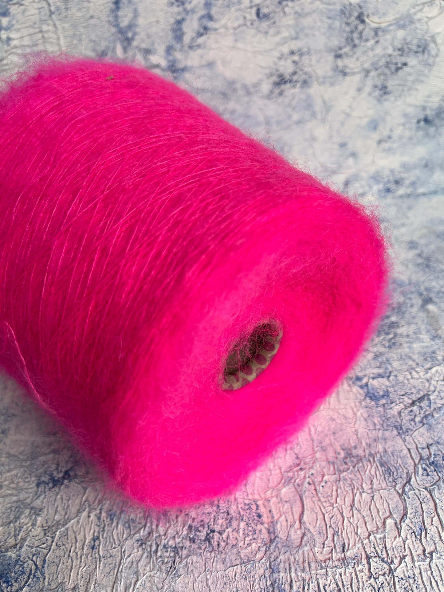 Super Kid Mohair 67% & PA 30% & Merino 3% Yarn.Color Pink.Per 100 gr