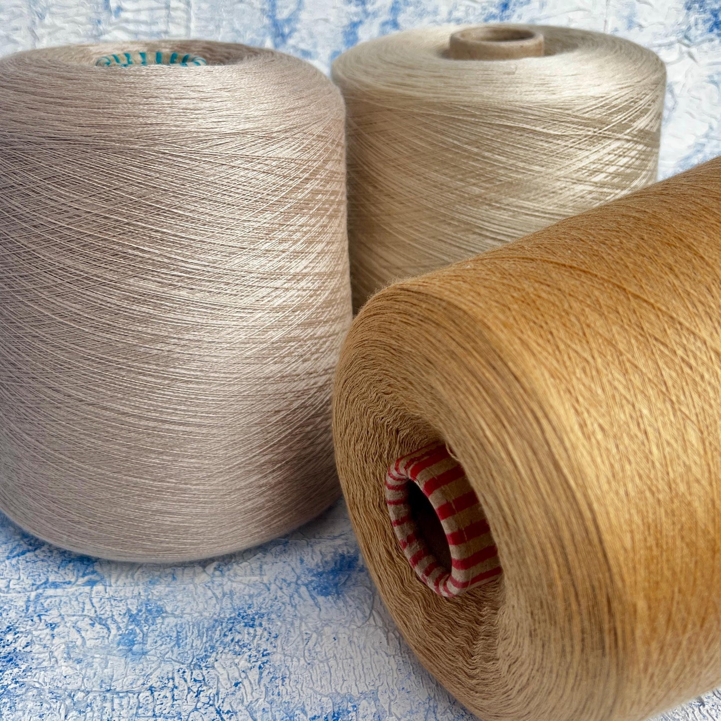 Cashmere 70% & Silk 30% Yarn for knitting on cone,Color Beige.Per 100 gr