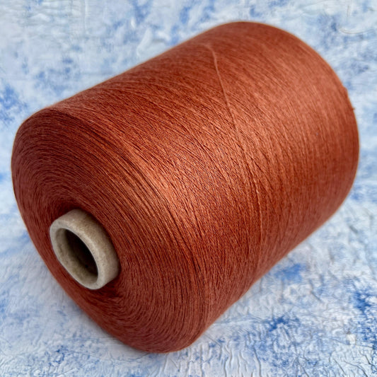 Cashmere 70% & Silk 30% Yarn for knitting on cone, Color Cotto. Per 100 gr