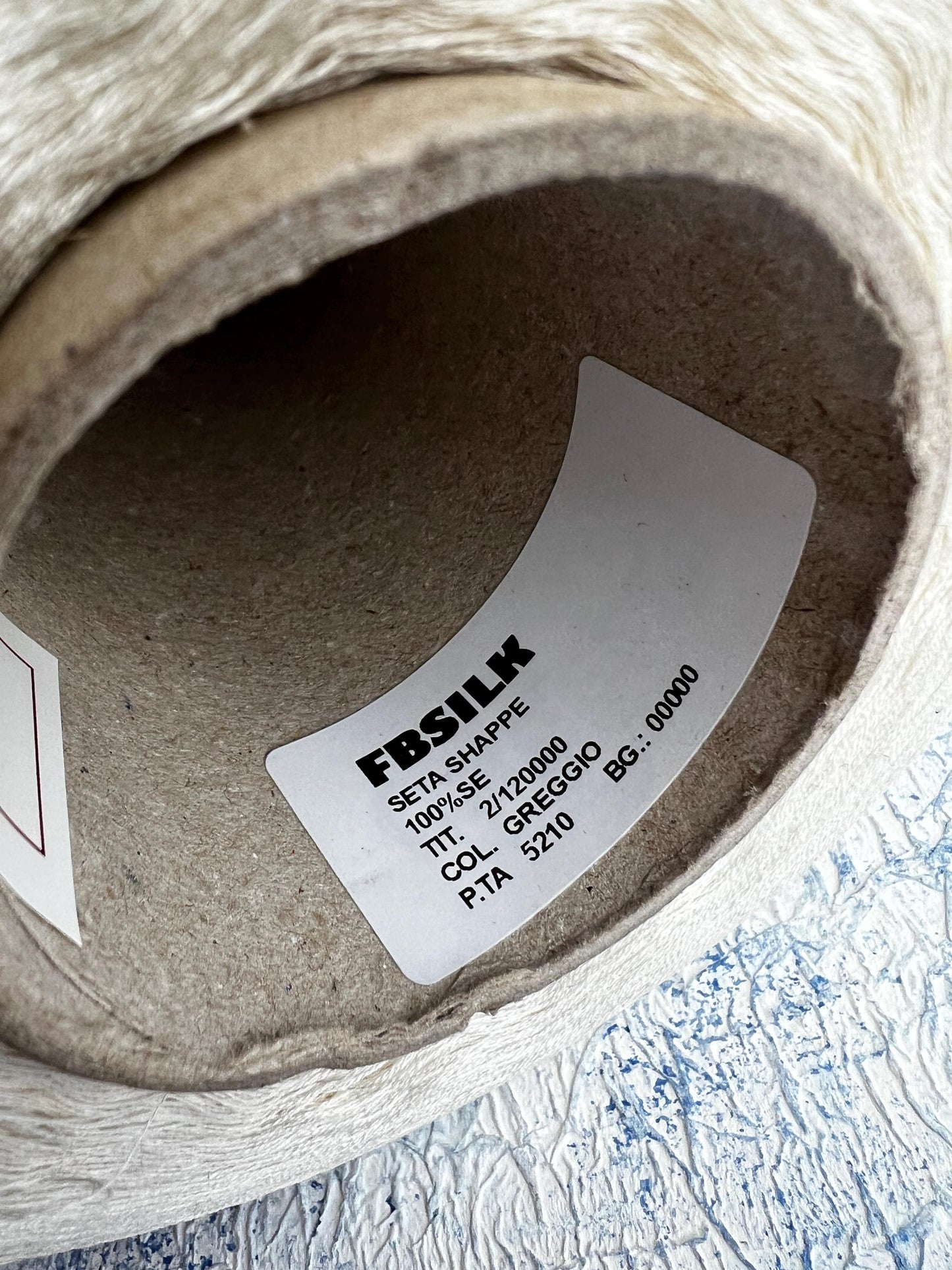 Filati Buratti Silk Yarn 100% Silk Nm 2/64 - White - Italy. Per 100 gr