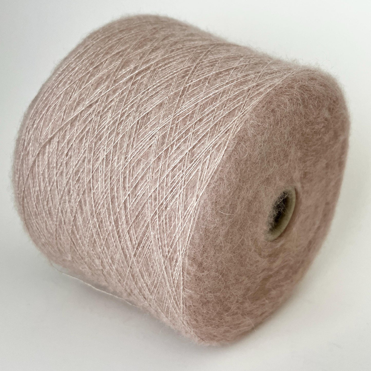 Super Kid Mohair 70% & Silk 30% yarn on Cone for knitting. Beige. Per 100 gr