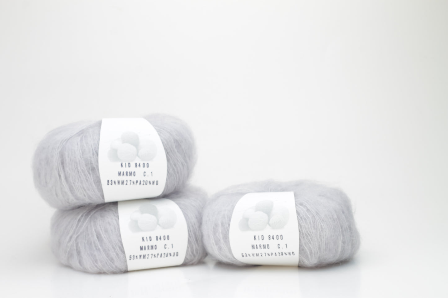 Color Marmo, 53% Mohair, 27% PA, 20% Wool, Nm 8400, 25gr, Filpucci