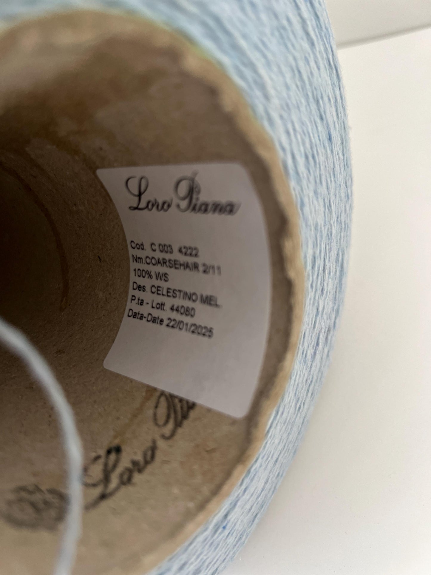 Cashmere Fingering Yarn 2/11 Loro Piana – Celestino Mel . Per 100 gr