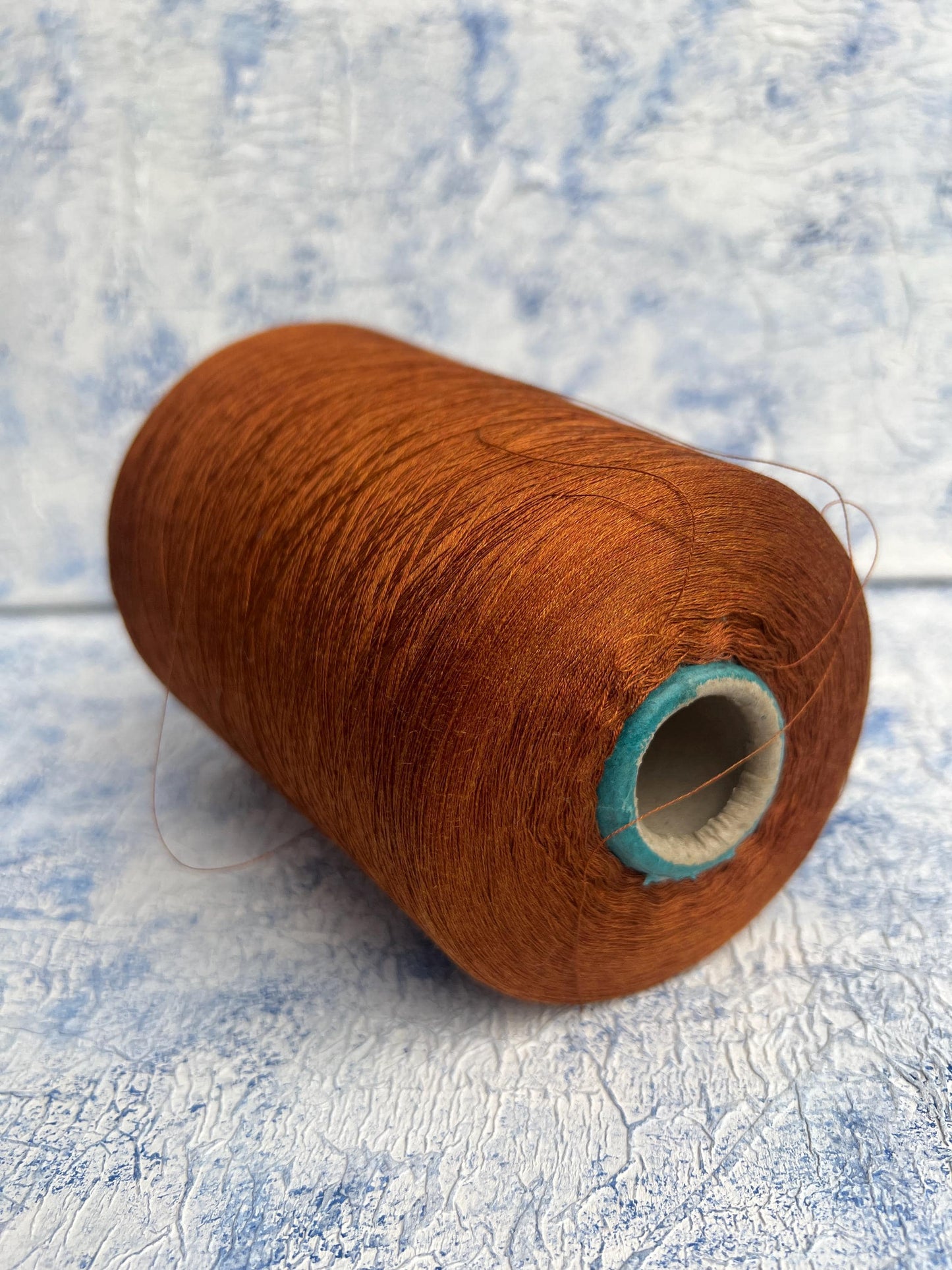 Silk yarn 100%,Yarn for knitting or Weaving,Color Rust.Per 100 gr