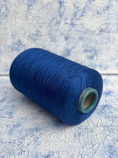 Silk yarn 100%,Yarn for knitting or Weaving,Color Blue.Per 100 gr