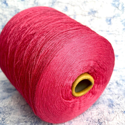 Silk yarn 100%, Yarn on Cone, Filati Buratti, Color Pink. Per 100 gr