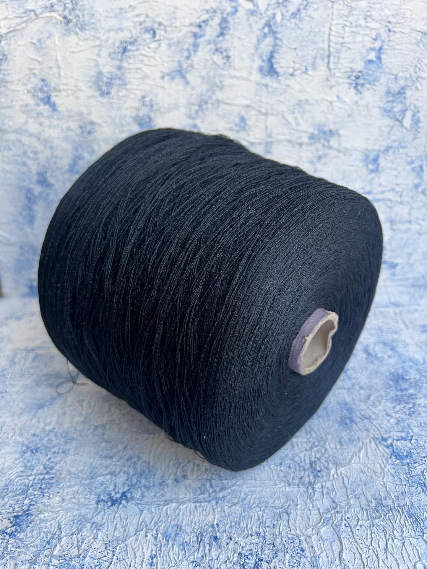Silk yarn 100%, Silk yarn on Cone for knitting. Color Black. Per 100 gr