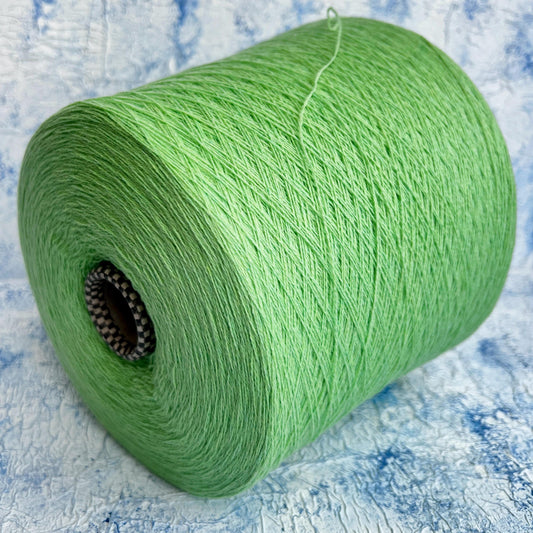 Cashmere yarn 100%, Cariaggi yarn on cone, Color- Pistachio. Per 100 gr