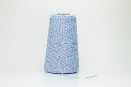 PIUMA Cashmere Yarn 100%, Yarn by Cariaggi. Yarn on Cone, Color Blue. Per 190 gr