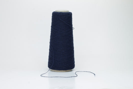 Cashmere yarn 100%, Nm 2/27, Loro Piana yarn Cone, Dark Blue. Lot 80gr