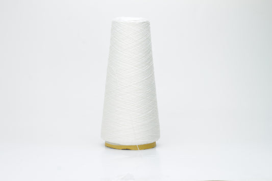 Silk yarn on Cone 100%, Yarn for knitting, Color White. Lot 80 gr