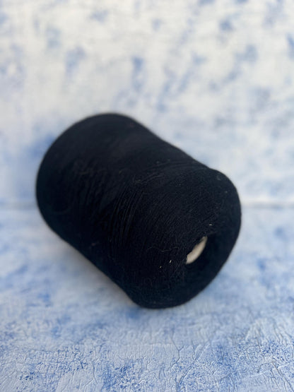 100% Merino yarn, Yarn for knitting&weaving,Color Black.Per 100 gr