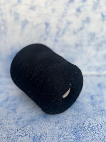 100% Merino yarn, Yarn for knitting&weaving,Color Black.Per 100 gr