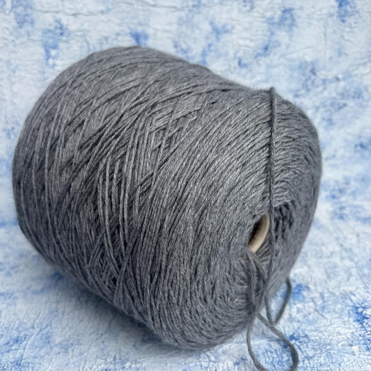 100% Merino wool yarn, IGEA Aquila yarn on cone, Color Gray. Per 100 gr