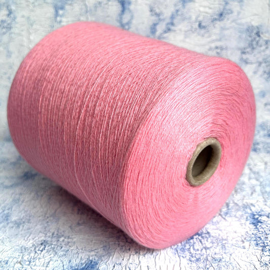Cashmere yarn 100%, Loro Piana yarn on Cone, Rosa. Per 100 gr