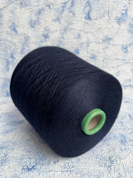 Cashmere 70% & Silk 30% Yarn. Royal yarn by Loro Piana, Color Navy.Per 100 gr