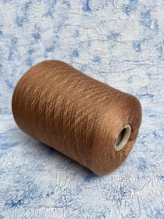 Cashmere 70% - Silk 30% Yarn.Royal Loro Piana Yarn. Color Light Brown.Per 100 gr