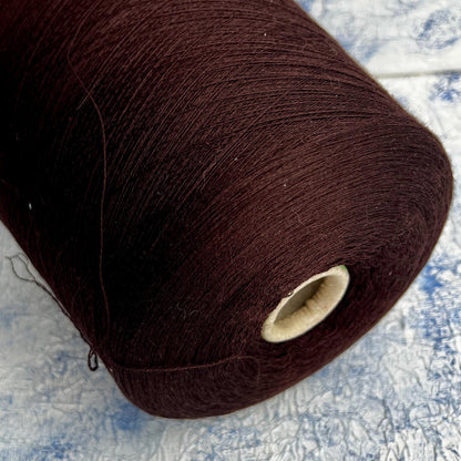 Merino yarn 70%, Silk yarn 30%, Loro Piana Wish,Dark Brown. Per 100 gr