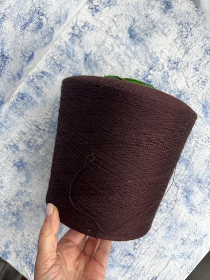 Merino yarn 70%, Silk yarn 30%, Loro Piana Wish,Dark Brown. Per 100 gr