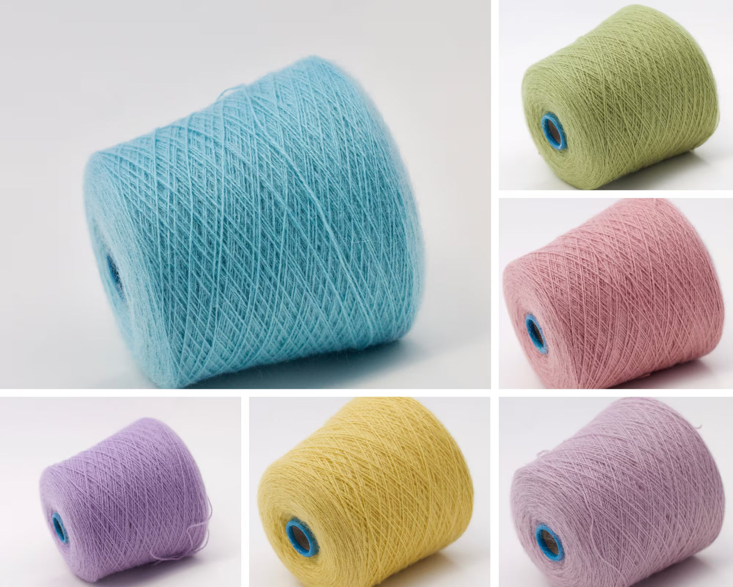 50% Kid Mohair Yarn - 50% Cashmere Yarn, Yarn on Cone, Filcom, per 100 gr