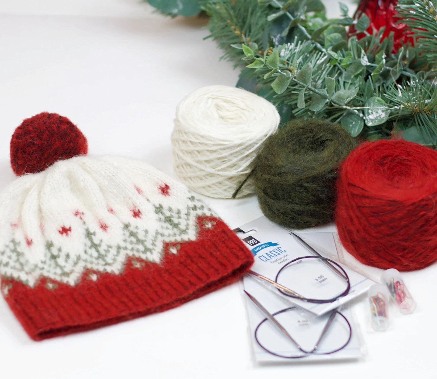 Knitting pattern Christmas beanie hat, Easy Knit Hat Pattern