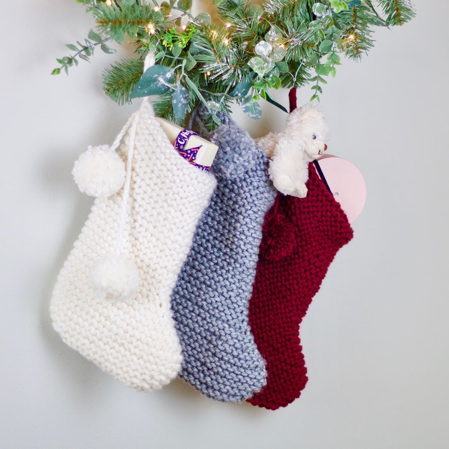 Knitting Christmas Stocking Pattern, Knitting pattern Brighton Christmas Stocking, Instant Download Pattern