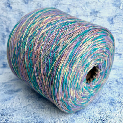 art OLGA, Wool yarn 60%, Polyamide yarn 40%, color Green&Yellow&Purple.Per 100 gr