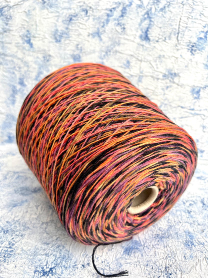 art OLGA, Wool yarn 60%, Polyamide yarn 40%, color Red&Black&Purple. Per 100 gr